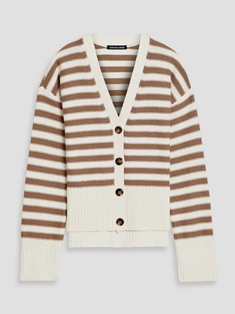 VERONICA BEARD
Saylor Striped Cotton Cardigan size large